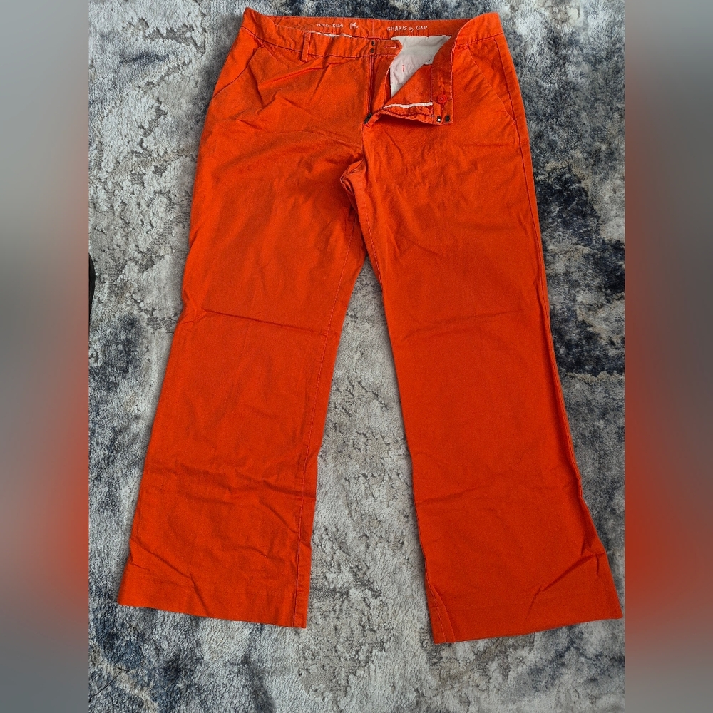 GAP Women's Vibrant Orange Wide Leg Jeans